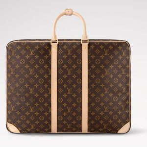 Authentic Louis Vuitton Sirius 55 soft-sided suitcase in monogram canvas 